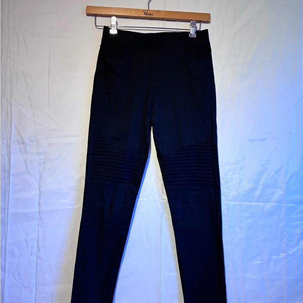 JVINI Women’s XL Deep  Black moto jeggings